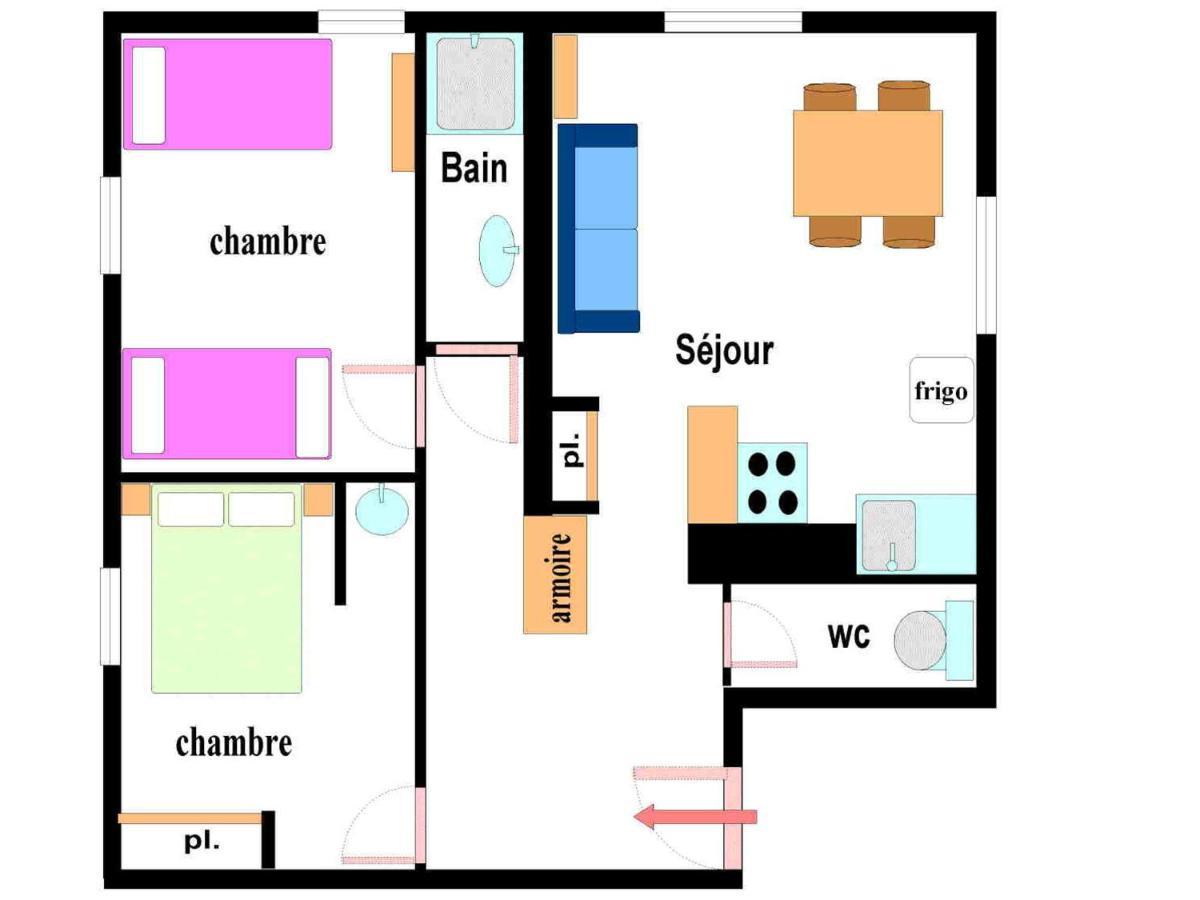Appartement 5 Personnes Val Cenis, 2 Ch, Draps Fournis - Fr-1-508-253 Lanslebourg-Mont-Cenis Zewnętrze zdjęcie